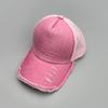 Nova boné de beisebol retro de cor sólida de cano alto para homens e mulheres com buraco protetor solar estilo americano antigo casual para caminhoneiro atacado