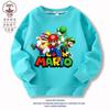Sudaderas para niños Primavera y Otoño 2024 Ropa Nueva Dibujos Animados Medio Abiertos Ropa para Niños Grandes Tops Aterciopelados Engrosados Otoño e Invierno para Niños