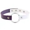 Gargantilla de Cuero PU Punk Rock Estilo Europeo y Americano Círculo Gargantilla Accesorios Moda Chica Caliente Nightclub Accesorios para Mujer