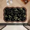 Tapete de chão absorvente para banheiro estilo francês de luxo leve, tapete antiderrapante de secagem rápida de terra de diatomáceas para entrada de banheiro, tapete para pés de vaso sanitário resistente à sujeira