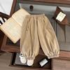 Calças infantis de inverno estilo coreano para meninos e meninas, forradas com lã, casuais, esportivas, largas, grossas, quentes, até o tornozelo