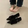 Estilo Suave~Zapatos de Tacón Alto con Punta Fina Estilo Francés Perezoso para Mujer, Nuevo Modelo Elegante y con Estilo para Invierno 2026, Perfectos para Combinar con Vestidos