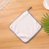 Paño de Cocina de Coral con Colgador Bordeado Cuadros de Piña Paño de Limpieza de Cocina Absorbente Cepillo para Lavar Platos Estropajo para Ollas Paño de Limpieza de Mesa