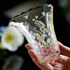 Taza de Feria de Vidrio Floral Divisor de Té Ceremonia del Té Accesorio de Juego de Té de Taza de Feria Vertedor de Té de Alto Valor Pieza Única