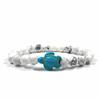 Pulseira de Cristal Rosa Natural Malaquita Verde Pulseira Moda Feminina Masculina Tartaruga Elástica Casal Pulseira Pulseira