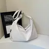 Bolsa de Lona para Mulheres, Estilo Coreano Estilo Preguiçoso Bolsa Transversal, Grande Capacidade Viagem Casual Versátil Armazenamento Ombro Esportes Bolsa Mensageiro