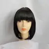 Fornecimento de Perucas com Franja Completa para Estudantes, Cortes Bob Coloridos, Perucas de Cabelo Curto para Halloween, Acessórios de Cabelo, Fantasias de Halloween