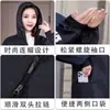 Delantal Grueso de Manga Larga a Prueba de Viento con Forro Polar de Moda, Delantal Cálido para el Hogar para Mujeres, Adecuado para Catering y Trabajo, Ropa de Trabajo de Dibujos Animados con Texto Impreso