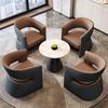 Mesa y Silla de Negociación para Oficina de Ventas de Lujo Ligero y Silla, Mesa y Silla de Negociación de Negocios para Área de Oficina, Combinación de Mesa y Cuatro Sillas para Recepción de Hotel y Casa de Huéspedes