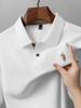 Polo de manga corta con solapa de algodón mercerizado con cuentas hexagonales de 220 g para hombre, Polo Paul de alta gama bordado para hombre