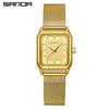 Sanda pulseira de aço alta qualidade medieval pequeno quadrado quartzo feminino relógio moda temperamento pulseira Joker luxo leve relógio de pulso atacado