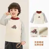 Camiseta Base de Felpa Kaka Panda para Niños Ropa de Invierno Infantil Tops de Invierno para Niñas Camiseta de Manga Larga para Bebé Moderna
