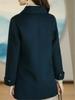 Abrigo Exterior Gris Francés para Mujer 2023 Estilo K Nuevo Invierno Slim Largo Medio Grueso Trendy