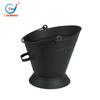 Barril de Carbón Negro de Hierro y Zinc Accesorios para Chimenea de Hierro Herramientas para Chimenea del Hogar Plantilla de Barril de Cenizas Portátil con Barril de Carbón Bombeado a Mano