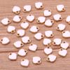 10 Cores 6*8mm Mini Pingente de Coração Ouro Kc Pingente Charm Gotejando Óleo Joias Bagagem Acessórios Nail Art