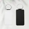 Frete Grátis Chaveiro de Transferência de Calor por Sublimação Couro PU Padrão Lichia Impressão Personalizada Padrão Personalizado Logotipo Pequeno Pingente