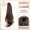 Peluca Xuchang para mujer, con clip de agarre, cola de caballo alta, popular cibernética, microrollo, cabello largo y rizado ultraligero, peluca de cola de caballo lateral de simulación natural, trenza