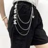 Joia de Cintura Transfronteiriça Europeia e Americana, Estilo Punk Moderno Corrente de Três Camadas de Metal Teia de Aranha Pingente Corrente para Jeans