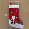 Calcetín Navideño de Dibujos Animados Bolsa de Regalo Patrón de Muñeco de Nieve Viejo Pascuero Reno Adornos Navideños Colgantes Regalos Accesorios