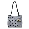 Bolsa Tote de Alta Gama para Mujer, Nuevo Estilo Verano 2026, Súper Popular, Exquisita Bolsa de Hombro de Lunares, Bolsa de Gran Capacidad para Viajes Diarios