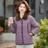 Jaqueta de Algodão com Gola de Lã de Cordeiro de Inverno para Mãe, com Plus Veludo, para Mulheres de Meia-Idade e Idosas, Acolchoada, Quente, Pequeno Casaco de Algodão, Jaqueta de Algodão Fashionável e Versátil, Roupa Externa