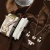 Moda Venta Caliente Escala Romana Esfera Redonda Correa de Acero Reloj de Cuarzo Collar de Negocios Aretes Anillo Pulsera Traje