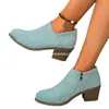 Nuevas botas de deseos transfronterizas europeas y americanas para otoño e invierno, zapatos de mujer talla grande, tacón medio, talla 43 de Amazon, venta al por mayor talla grande