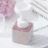Garrafa Vazia Quadrada Portátil com Cravejamento de Diamantes Transfronteiriça, Garrafa de Pressão Recarregável Floral de Luxo Leve para Shampoo, Gel de Banho e Loção para as Mãos