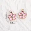Pingentes de Liga Metálica Rosa Esmaltada Acessórios para Joias DIY Estrela do Mar Flor Chaveiro Encantos Acessórios para Brincos