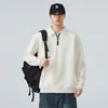 Ropa de Hombre Fengshe / Nuevo 2026 Primavera y Otoño Camisa Polo de Media Cremallera para Hombre Manga Larga Cuello Campana Superior Sudadera Gruesa