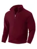 Nueva Ropa Masculina Transfronteriza Nueva Doble Cara de Terciopelo Espeso Sudadera Casual con Media Cremallera y Solapas Chaqueta de Otoño e Invierno para Hombre