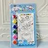 Juego de Pintura Educativo DIY Hecho a Mano para Niños Kuromi Melody Perro Canela Pincel de Acuarela Papelería Premios
