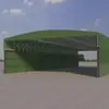 Fabricantes de toldos grandes almacén de fábrica grande cobertizo actividad de engranaje toldo telescópico cancha de baloncesto tenis toldo eléctrico