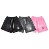Hellstar Transfronteiriço Marca Tendência Europeia e Americana Verão Casual Esportivo Unissex Shorts Lavados Calças de Cinco Pontos