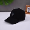 Boné de Baseball Bordado de Algodão Puro com Letras Bicolores Coreano Moda Hip-hop Street Europeu e Americano Chapéu Casual com Proteção Solar