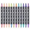 Popular Marcador de Brillo Doble Punta Doble Color de Amazon, Bolígrafo de Brillo, Bolígrafo Acrílico de Brillo, Pincel Acuarela para Pintar