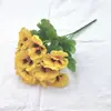 Adornos Florales de Pensamiento Grande de Cinco Pétalos Artificiales Transfronterizos para Decoración del Hogar y Arreglos de Boda, Flores Artificiales de Seda al por Mayor