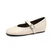 Zapatos Mary Jane Chuyuji Planos con Remaches, que Aumentan la Altura, Poco Profundos, para Mujer, Verano, para Pies Anchos, Suela Suave, Talla Grande
