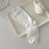 Calcetines Blancos Holgados para Mujer, Algodón Delgado Transpirable de Verano, Sin Costuras, Estilo Coreano, Hasta la Pantorrilla para Combinar con Zapatos Pequeños de Cuero, Calcetines de Verano para Mujer Estilo Ins