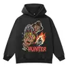 Sudadera con capucha estilo cómic EVA retro americano otoño e invierno alta calle desgastada lavada para hombre y mujer sudadera con capucha de peso pesado