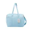 Bolso de Color Sólido Estilo Fresco Personalizado por el Fabricante, Bolso de Hombro de Algodón, Bolsa de Almacenamiento Grande para Viajes, Bolso Tote Cruzado