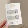 Presilhas de cabelo coloridas com um toque de luxo, presilhas de cabelo em formato de laço, presilhas de franja para meninas coreanas, presilhas laterais para cabelos soltos, presilhas de flor
