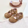 Zapatos de piel para niña, zapatos de princesa, estilo Birkenstock de nicho, zapatos infantiles retro, nueva colección otoño 2026, estilo coreano de punta baja, bailarinas unisex para niño
