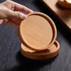 Posavasos de Nogal Esterilla de Madera Juego de Té Kung Fu Posavasos de Madera Maciza Taza de Té Base Aislante Térmico Posavasos Antiescaldado
