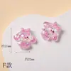 Serie de Caricaturas Suaves y Lindas Accesorios de Resina para Manualidades Gato KT Pintado en 3D Decoraciones de Pasadores Hechas a Mano Parches de Resina Luminosos