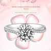 TikTok Suprimento Ao Vivo Rápido Mão Diamante Alto Carbono Oito Corações e Oito Flechas Anel Feminino 1 quilate Simples Seis Garras Anel de Casamento Anel de Diamante