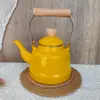 Olla de Esmalte Puede Usarse Directamente al Fuego Esmalte 2.5L Olla de Esmalte Cafetera de Porcelana Esmaltada Tetera Cocina de Inducción Olla de Esmalte Rusa
