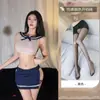 Conjunto nuevo de lencería sexy y puro, atuendo de estudiante, uniforme de marinero, atuendo seductor, minifalda, estilo de deseo puro