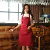 Novo Avental de Moda Feminino Casa Cozinha Cafeteria Verão Fino À Prova de Óleo logo Algodão Puro Avental de Trabalho Masculino Atacado