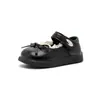 Zapatos de Cuero con Lazo de Encaje Estilo Lindo para Niñas 2026 Otoño Nueva Llegada Moda Infantil Versátil Elegantes Zapatos de Princesa Modernos